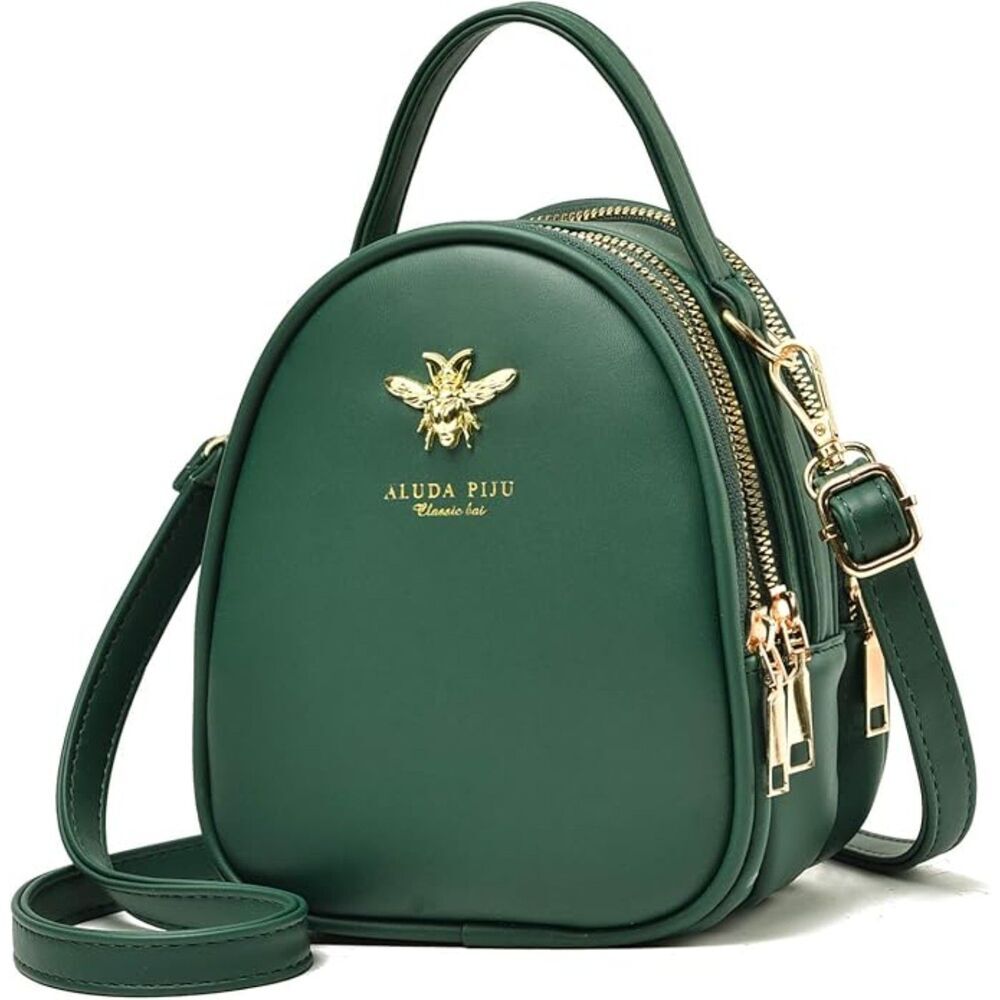 Women Green Imported Faux Leather Stylish Small Crossbody Messenger Bags